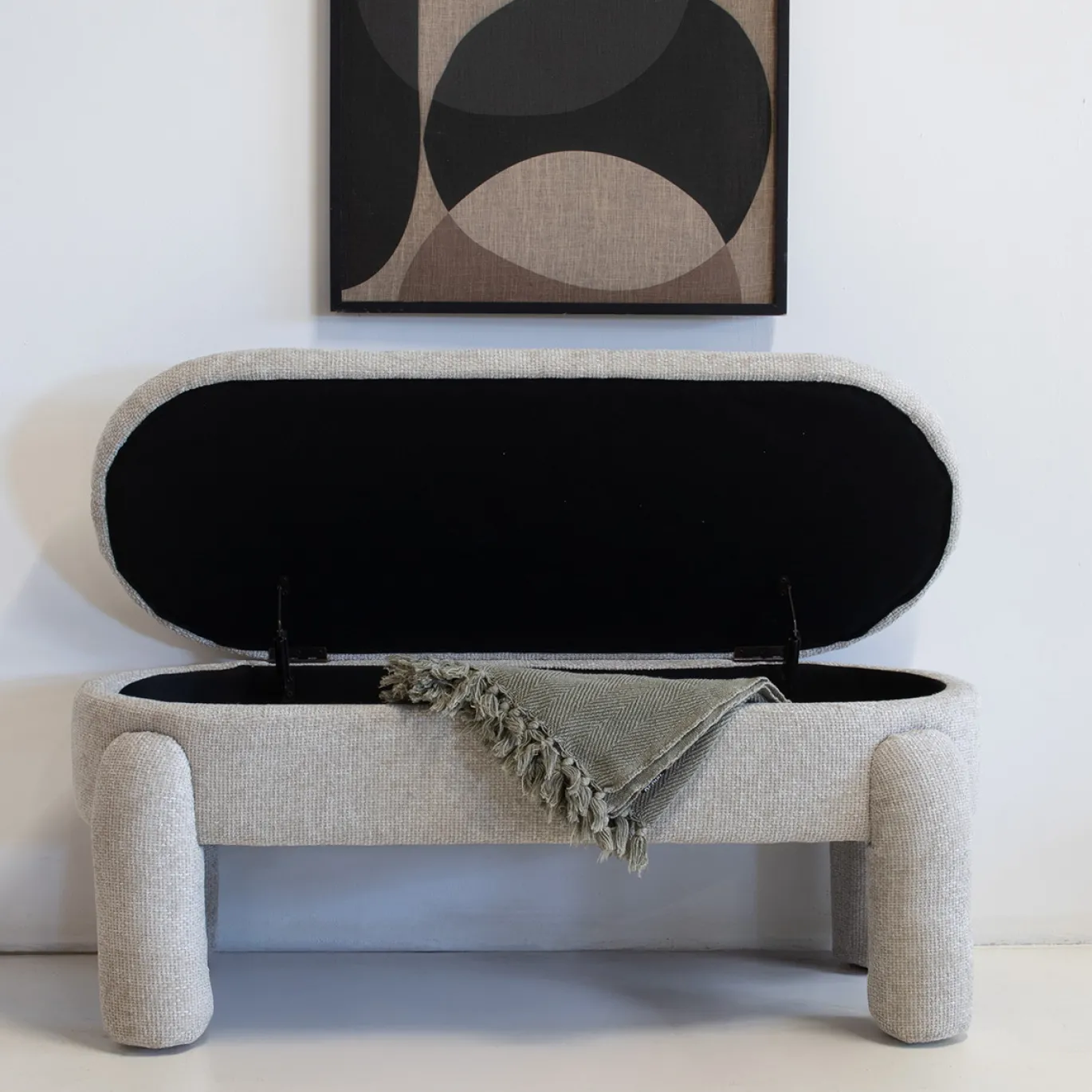 Opbergbank Juul Beige 115cm - Giga Meubel