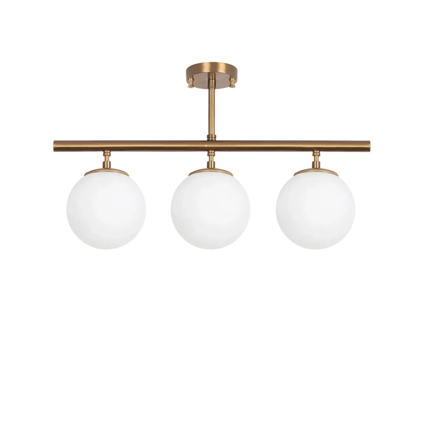 Plafondlamp Atmaca Goud/Wit 3-Lichts