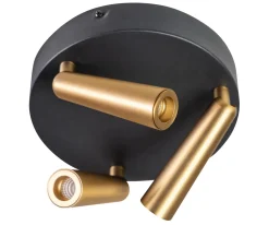 Plafondlamp Barry 3-Lichts Messing - Giga Meubel