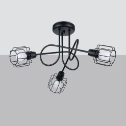 Plafondlamp Beluci 3-Lichts Zwart - Giga Meubel