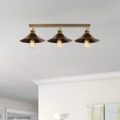 Plafondlamp Berceste Short Koper 3-Lichts