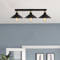 Plafondlamp Berceste Short Zwart 3-Lichts
