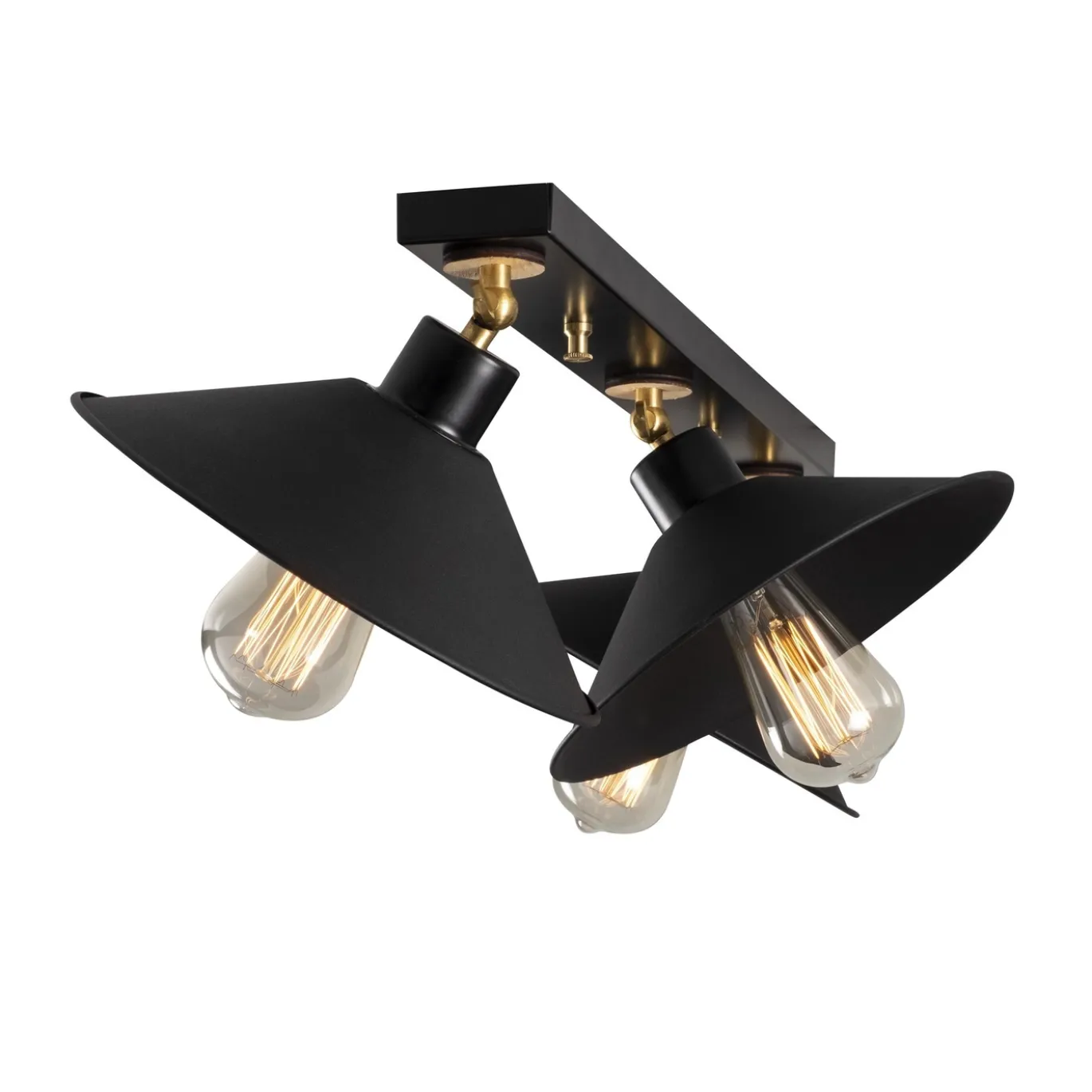 Plafondlamp Berceste Short Zwart 3-Lichts
