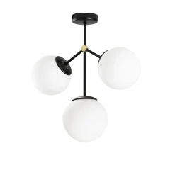 Plafondlamp Damar Zwart 3-Lichts