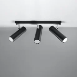Plafondlamp Direzione 3-Lichts Zwart - Giga Meubel