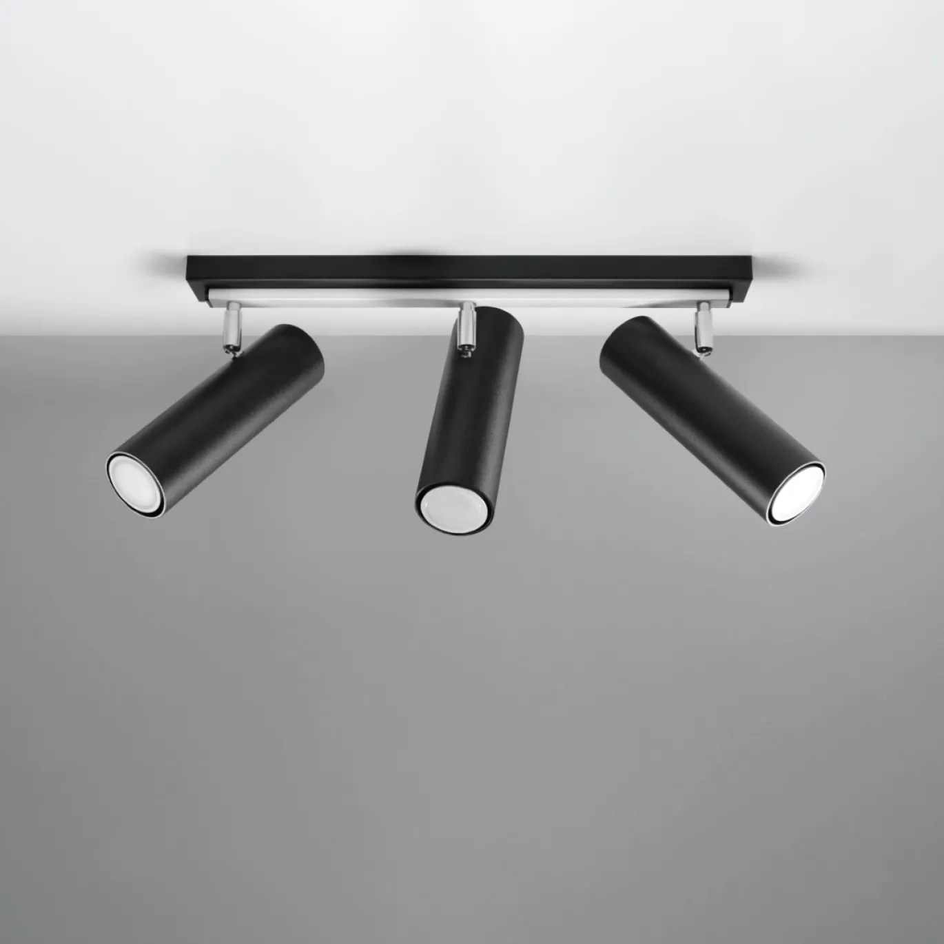 Plafondlamp Direzione 3-Lichts Zwart - Giga Meubel