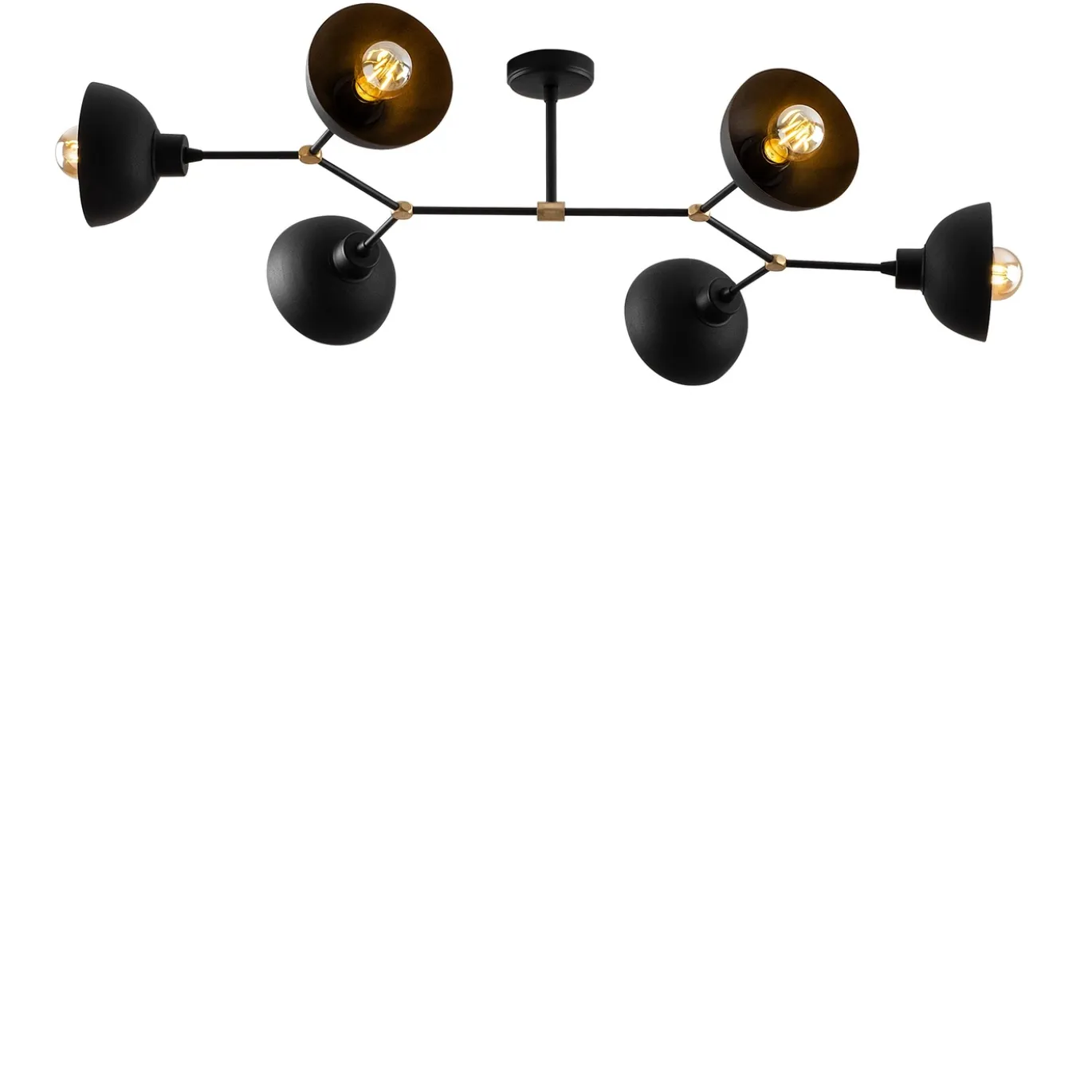 Plafondlamp Dram Zwart 6-Lichts