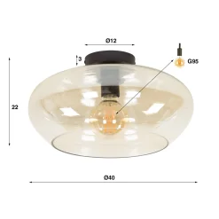 Plafondlamp Elevate Glass Amber - Giga Meubel