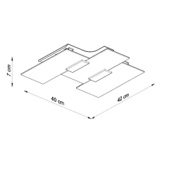 Plafondlamp Fabiano Chrome - Giga Meubel