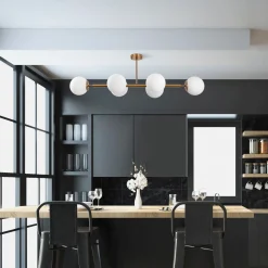 Plafondlamp Fazli Koper 6-Lichts