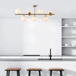 Plafondlamp Fazli Koper 7-Lichts