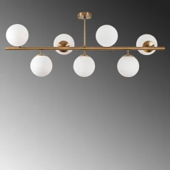 Plafondlamp Fazli Koper 7-Lichts
