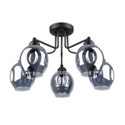 Plafondlamp Fillan 5-Lichts Zwart - Giga Meubel