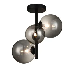Plafondlamp Finn 3-Lichts Smoke Glas - Giga Meubel