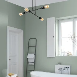 Plafondlamp Flower Zwart 4-Lichts