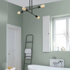 Plafondlamp Flower Zwart 4-Lichts