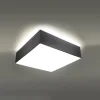 Plafondlamp Horus Vierkant Grijs 35x35cm - Giga Meubel