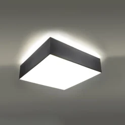 Plafondlamp Horus Vierkant Grijs 35x35cm - Giga Meubel