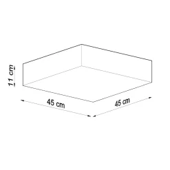 Plafondlamp Horus Vierkant Wit 45x45cm - Giga Meubel
