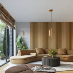 Plafondlamp Karbon Line 3-Lichts Goud - Giga Meubel