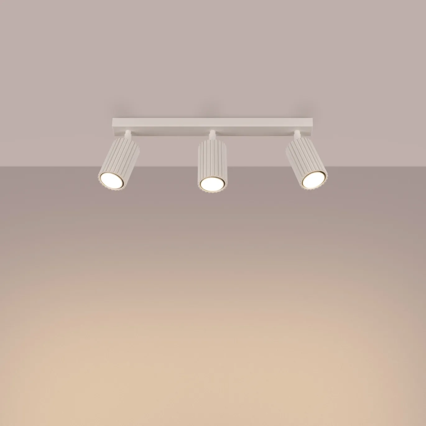 Plafondlamp Karbon Line 3-Lichts Beige - Giga Meubel