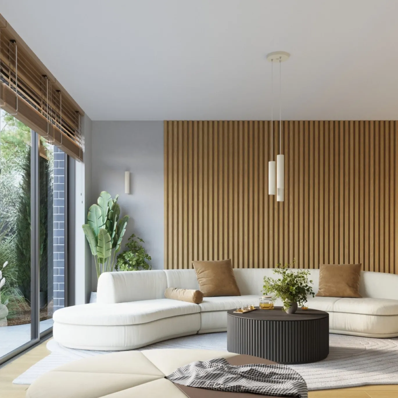 Plafondlamp Karbon Line 3-Lichts Beige - Giga Meubel