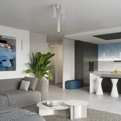 Plafondlamp Karbon Tube 1-Lichts Wit - Giga Meubel