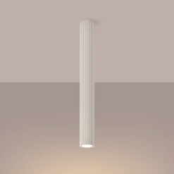 Plafondlamp Karbon Tube 1-Lichts Beige - Giga Meubel