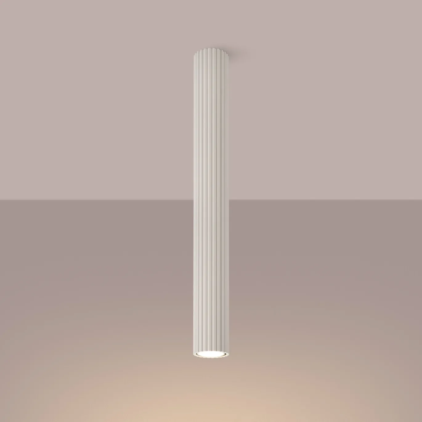 Plafondlamp Karbon Tube 1-Lichts Beige - Giga Meubel