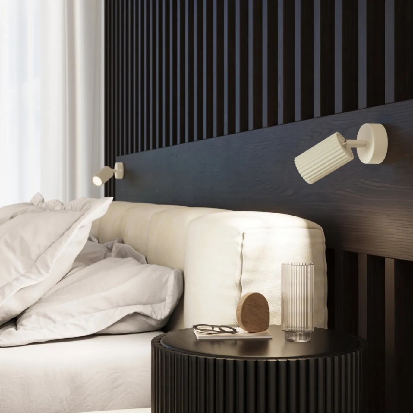 Plafondlamp Karbon Tube 1-Lichts Beige - Giga Meubel