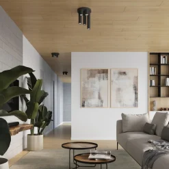 Plafondlamp Lagos 5-Lichts Zwart - Giga Meubel