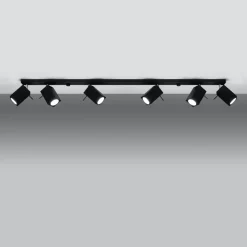 Plafondlamp Merida 6-Lichts Zwart - Giga Meubel