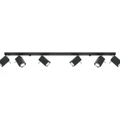 Plafondlamp Merida 6-Lichts Zwart - Giga Meubel