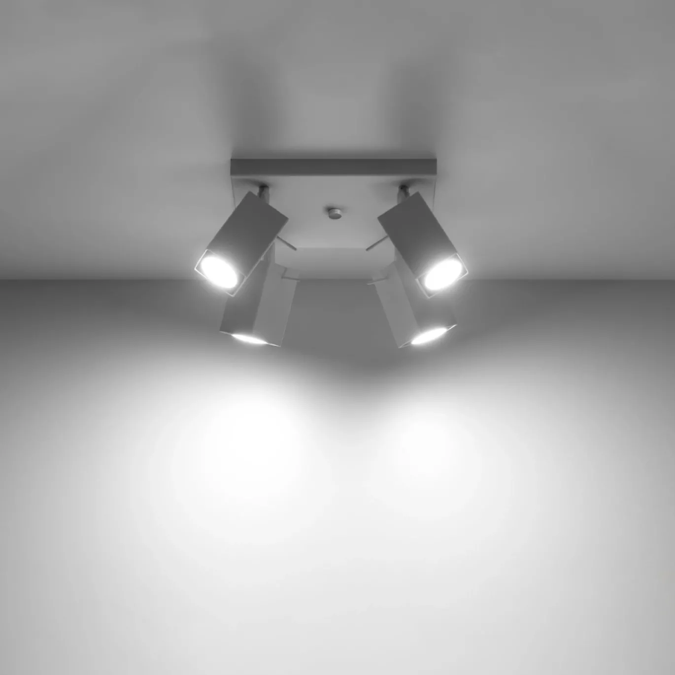 Plafondlamp Merida Vierkant Wit 4-Lichts - Giga Meubel