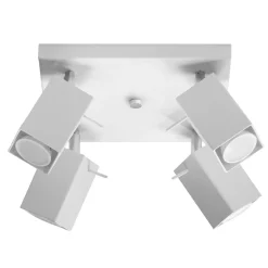 Plafondlamp Merida Vierkant Wit 4-Lichts - Giga Meubel