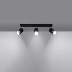 Plafondlamp Nero 3-Lichts Zwart/Chrome - Giga Meubel