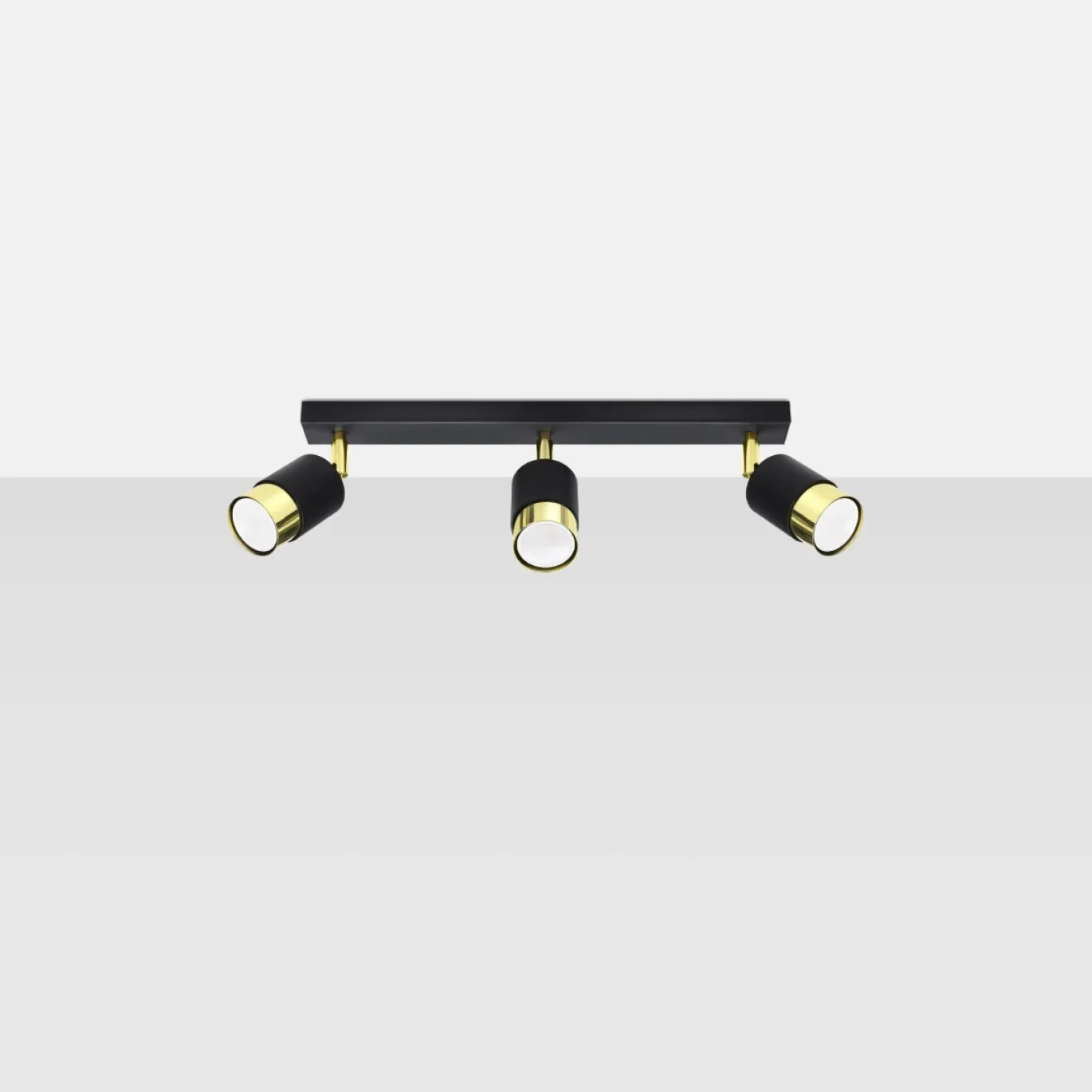 Plafondlamp Nero 3-Lichts Zwart/Goud - Giga Meubel