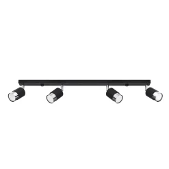 Plafondlamp Nero 4-Lichts Zwart/Chrome - Giga Meubel
