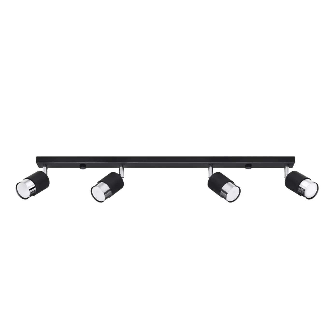 Plafondlamp Nero 4-Lichts Zwart/Chrome - Giga Meubel