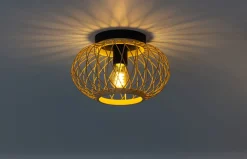Plafondlamp Norah Rotan Naturel Ø30cm - Giga Meubel
