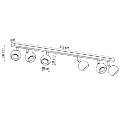Plafondlamp Oculare 6-Lichts Wit - Giga Meubel