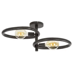 Plafondlamp Pebble 2-lichts Artic Zwart - Giga Meubel