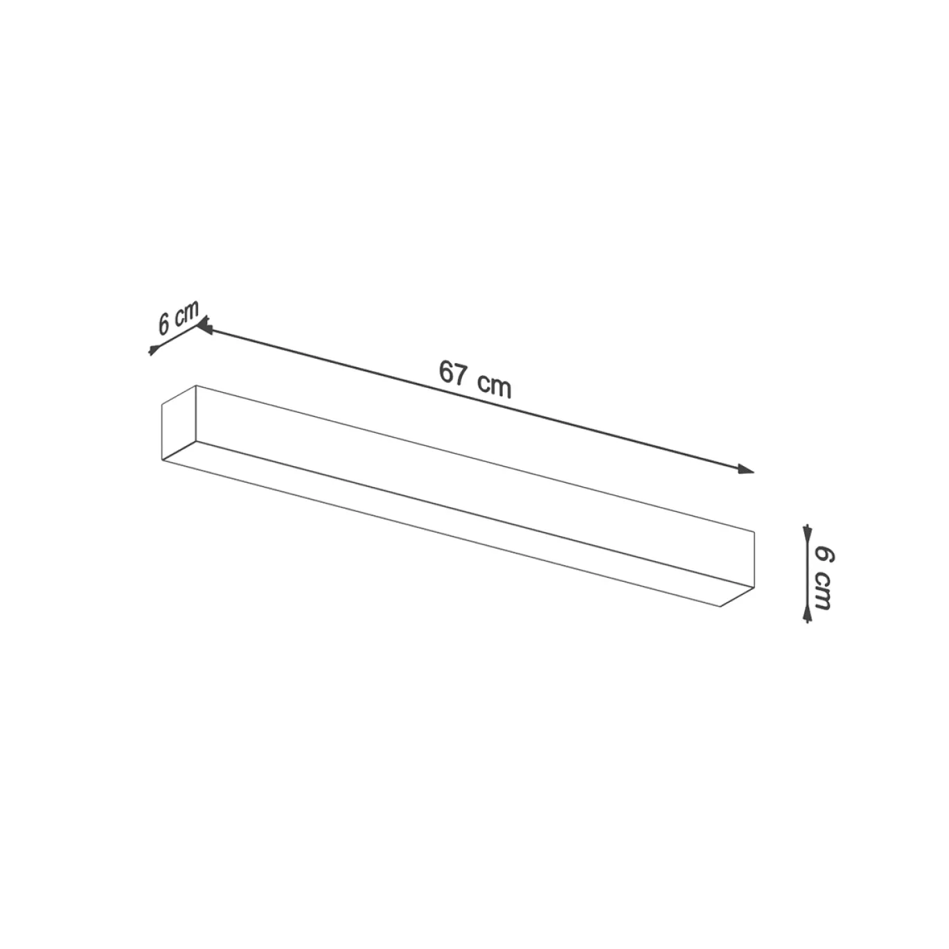 Plafondlamp Pinne Wit 3000K 67cm - Giga Meubel