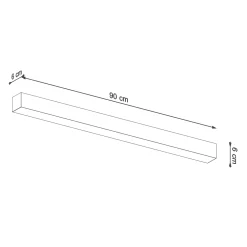 Plafondlamp Pinne Wit 4000K 90cm - Giga Meubel