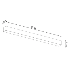 Plafondlamp Pinne Wit 4000K 90cm - Giga Meubel