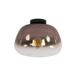 Plafondlamp Pulse Shaded 1-lichts Koper Glas - Giga Meubel