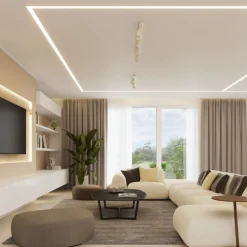 Plafondlamp Ring 4-Lichts Beige - Giga Meubel