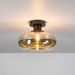 Plafondlamp Soll 1-lichts Amber Glas - Giga Meubel