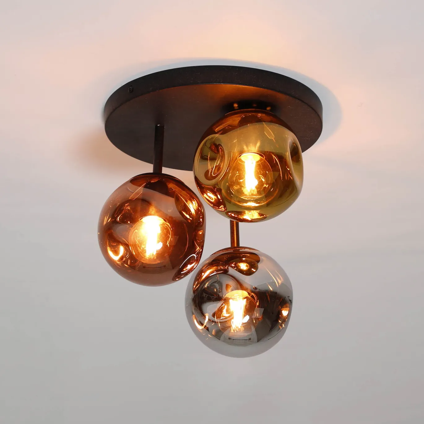 Plafondlamp Stellar 3-Lichts Glas - Giga Meubel