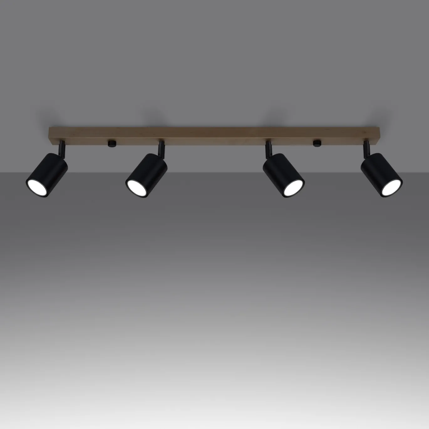 Plafondlamp Verdo 4-Lichts Zwart - Giga Meubel